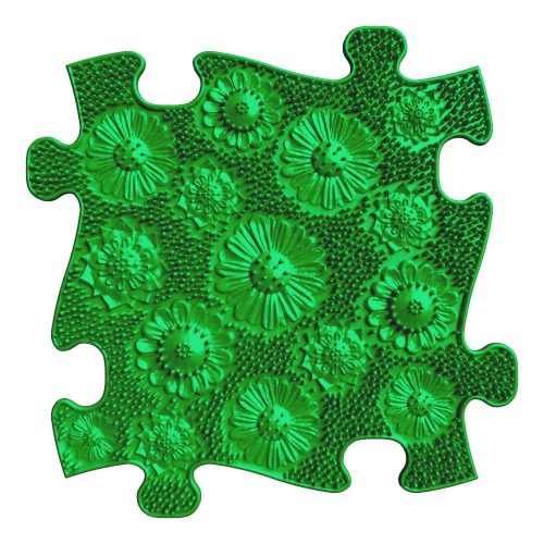 Muffik szenzoros ortopédiai szőnyeg rét puzzle zöld - kemény
