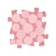 Muffik szenzoros ortopédiai szőnyeg rét puzzle rózsa - kemény