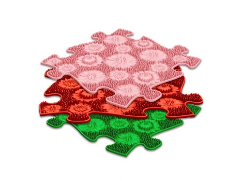 Muffik szenzoros ortopédiai szőnyeg rét puzzle rózsa - kemény