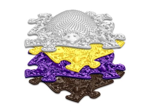 Muffik Kemény Süni Puzzle ezüst