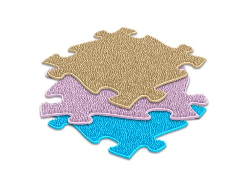 Muffik szenzoros ortopédiai szőnyeg puzzle fű bézs - puha