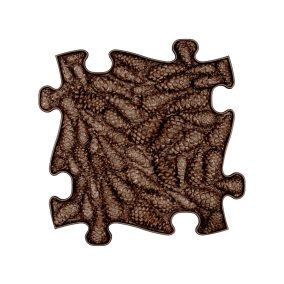   Muffik szenzoros ortopédiai szőnyeg erdő puzzle sötét barna - kemény