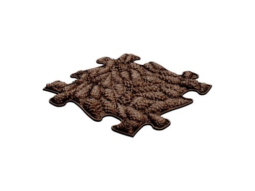 Muffik szenzoros ortopédiai szőnyeg erdő puzzle sötét barna - kemény