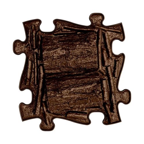 Muffik szenzoros ortopédiai szőnyeg puzzle fatörzs barna- kemény