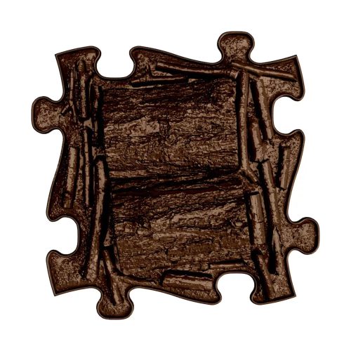 Muffik szenzoros ortopédiai szőnyeg puzzle fatörzs barna- kemény