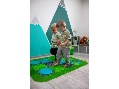 Muffik szenzoros ortopédiai szőnyeg puzzle tengerpart zöld- puha