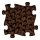 Muffik szenzoros ortopédiai szőnyeg puzzle dió barna - kemény