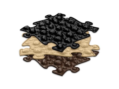 Muffik szenzoros ortopédiai szőnyeg puzzle dió fekete - kemény