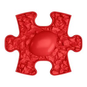   Muffik szenzoros ortopédiai szőnyeg mini dínó tojás piros - kemény