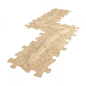   Muffik Ortopédiai Puzzle Szőnyeg - Kígyó Készlet, Bézs, 6 db