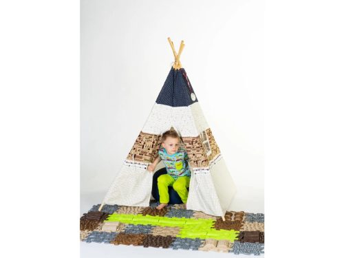 Muffik Ortopédiai Puzzle Szőnyeg - Kígyó Készlet, Zöld, 6 db