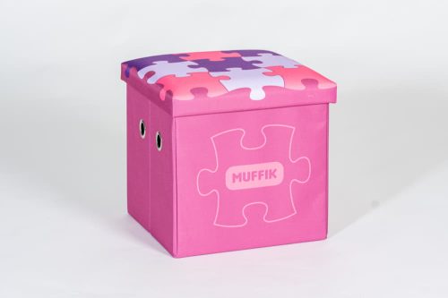 Muffik tároló doboz- Rózsaszín