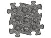 Muffik szenzoros ortopédiai szőnyeg puzzle - gesztenye  kemény szürke