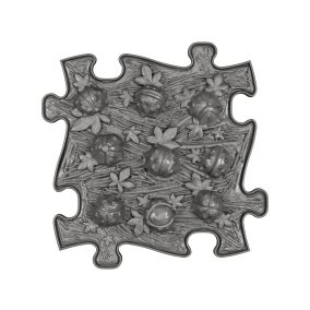   Muffik szenzoros ortopédiai szőnyeg puzzle - gesztenye  kemény szürke
