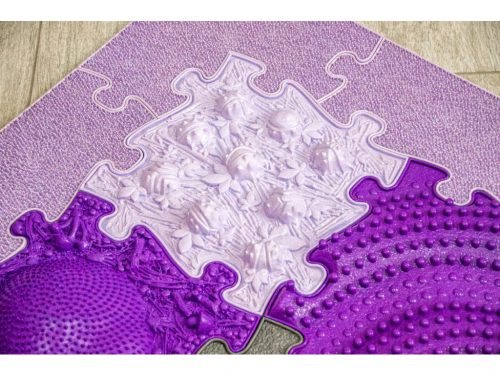 Muffik szenzoros ortopédiai szőnyeg puzzle - gesztenye  kemény szürke