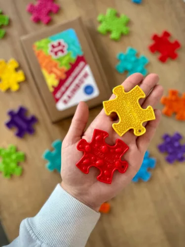 Muffik Szenzoros nano puzzle szett - szivárvány, 24 db-os