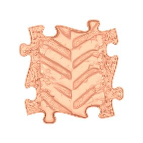   Muffik szenzoros ortopédia szőnyeg- Traktor Nyom -Pasztell narancs