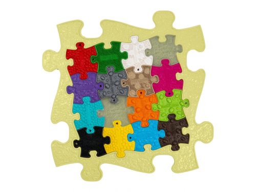 MUFFIK Puzzles in Puzzle ortopédiai szőnyeg – pasztell sárga