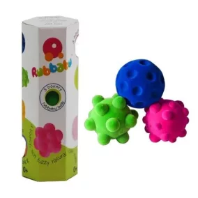  Rubbabu mini szenzoros mozgás fejlesztő labdák, 3 db-os MEGAFORM -