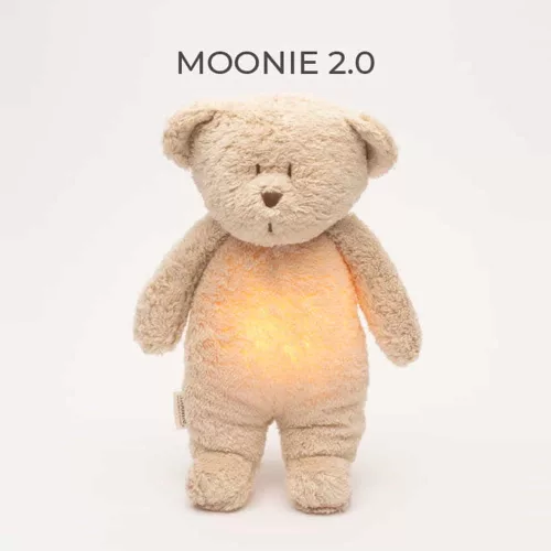 Moonie 2.0 the Organic Humming Friend dallammal és lámpával maci- SAND