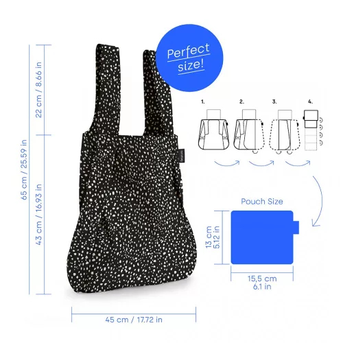 Notabag bevásárlótáska - Black Sprinkle