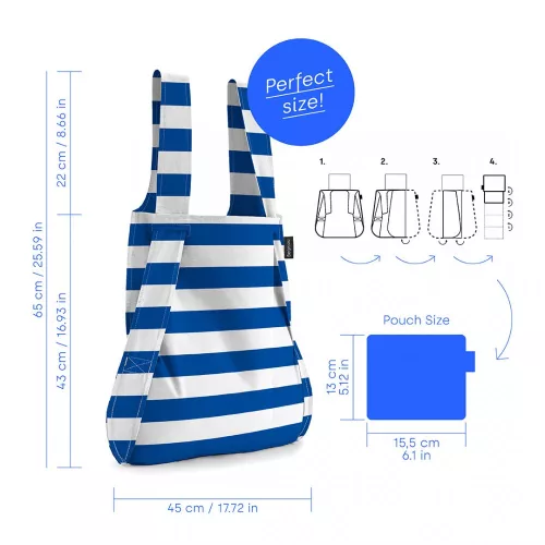 Notabag bevásárlótáska - Marine Stripes