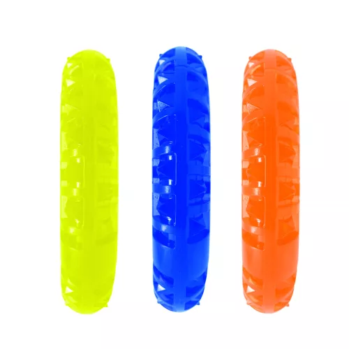 NERF DOG Játék kutyáknak 3 db átlátszó tüskés EXO gyűrű 12,5 cm