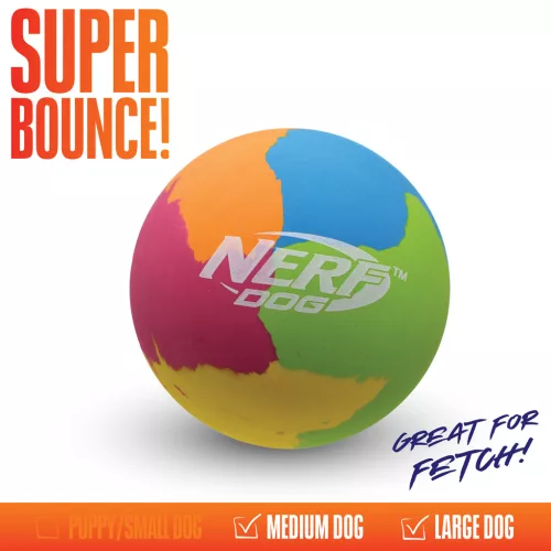 NERF DOG Gumijáték kutyáknak szuper visszapattanó labda 9,5 cm