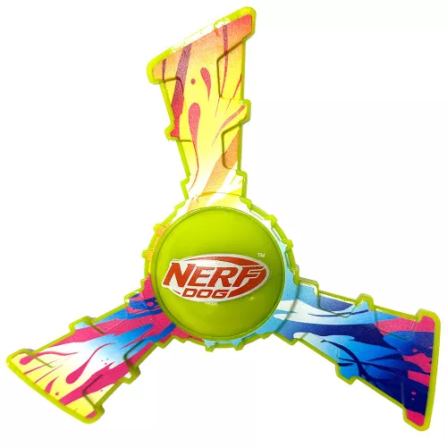 NERF DOG Játék kutyáknak háromszárnyú repülő színes fogantyúval 20 cm