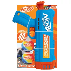   NERF DOG Ajándék szett – 30 cm kompakt blaster és 2 db sípolás nélküli teniszlabda