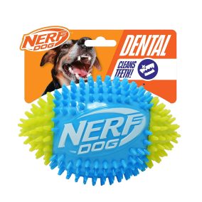 NERF DOG Sípoló focilabda tüskékkel kutyáknak, 15 cm