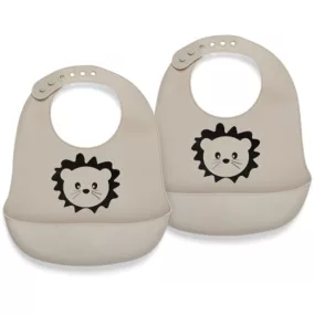 NUUROO Alfie szilikon előke 2db-os  - Kavics -