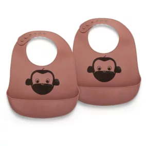 NUUROO Alfie szilikon előke 2db-os  - Mahagoni -