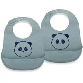 NUUROO Alfie szilikon előke 2db-os  - Zöld -