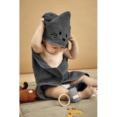 Nuuroo Aki kapucnis junior törölköző-Aszfalt