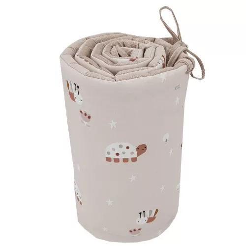 EKO Védő a kiságyba VELVET Bees Beige 360x35 cm