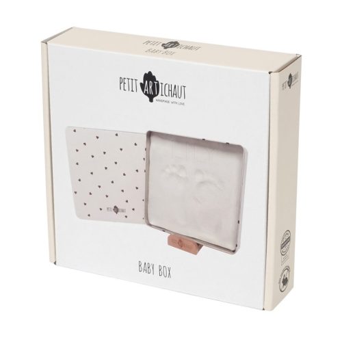 Petit Artichaut kéz- és lábnyomat készítő Baby Box négyzet - Pretty Hearts
