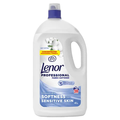 Lenor Öblítő 200 Mosás, 4L (3Db/Karton, 144Db/Raklap) Sensitive Cotton Fehér