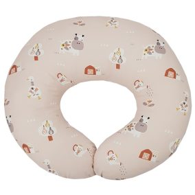   EKO Szoptatós párna kicsi VELVET My farm Powder pink 60x60 cm