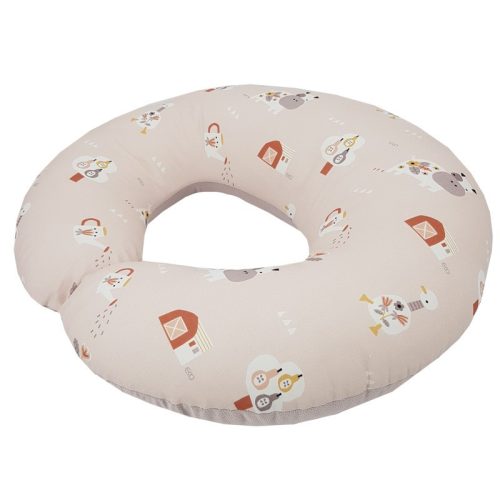 EKO Szoptatós párna kicsi VELVET My farm Powder pink 60x60 cm