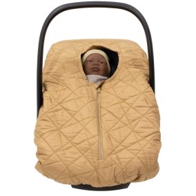 Téli steppelt védőhuzat 0+ autósülésre, bézs