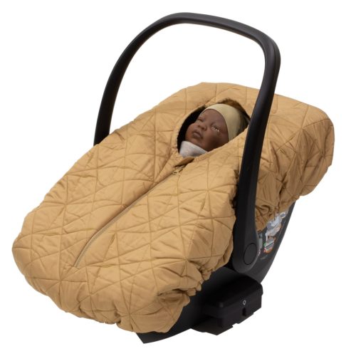 Téli steppelt védőhuzat 0+ autósülésre, bézs