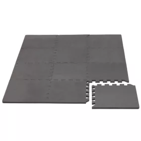   Puzzle habszivacs játszószőnyeg szegéllyel Cool Grey 92x122 cm