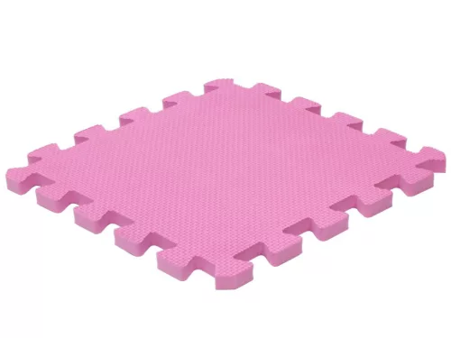 Puzzle habszivacs játszószőnyeg szegéllyel Pink 92x122 cm