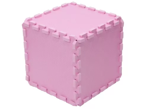 Puzzle habszivacs játszószőnyeg szegéllyel Pink 92x122 cm