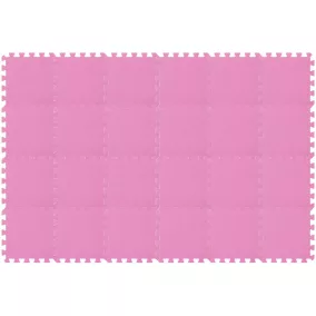 Puzzle habszivacs játszószőnyeg szett Pink 180x120cm
