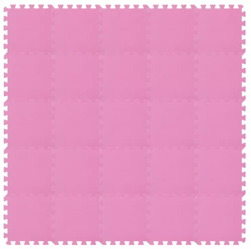 Puzzle habszivacs játszószőnyeg szett Pink 150x150cm