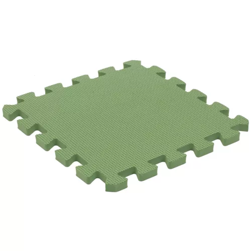 Puzzle habszivacs játszószőnyeg szegéllyel Green 92x92 cm