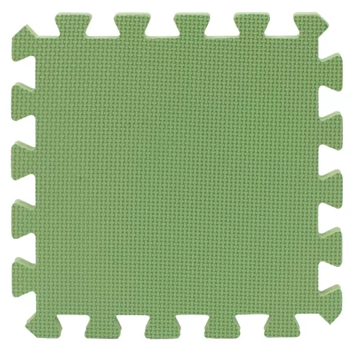 Puzzle habszivacs játszószőnyeg szegéllyel Green 92x92 cm