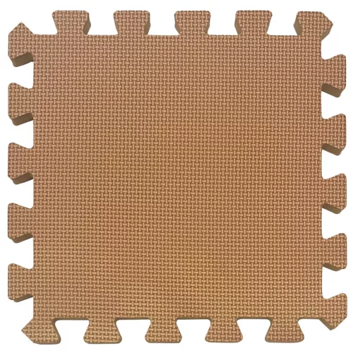 Puzzle habszivacs játszószőnyeg szegéllyel Brown 92x122 cm